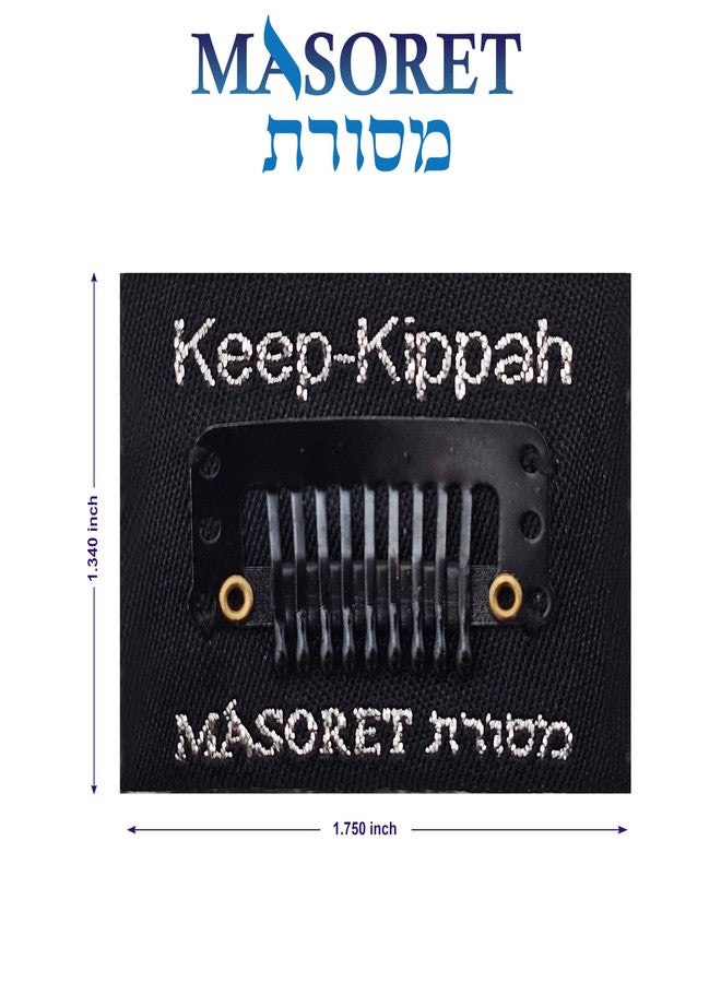 MASORET The Original Masoret Keep-Kippah Hair Clip Set: 4 Pair Durable Metal Head Fasteners with Matching Comb for Jewish Kippot, Kipa, Yamaka, Yarmulke Hats by Art Judaica - Image 3